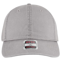 OTTO 18-772 6 Panel Low Profile Dad Cap - Gray - Gray / 6 1/2’’ - 7 5/8’’