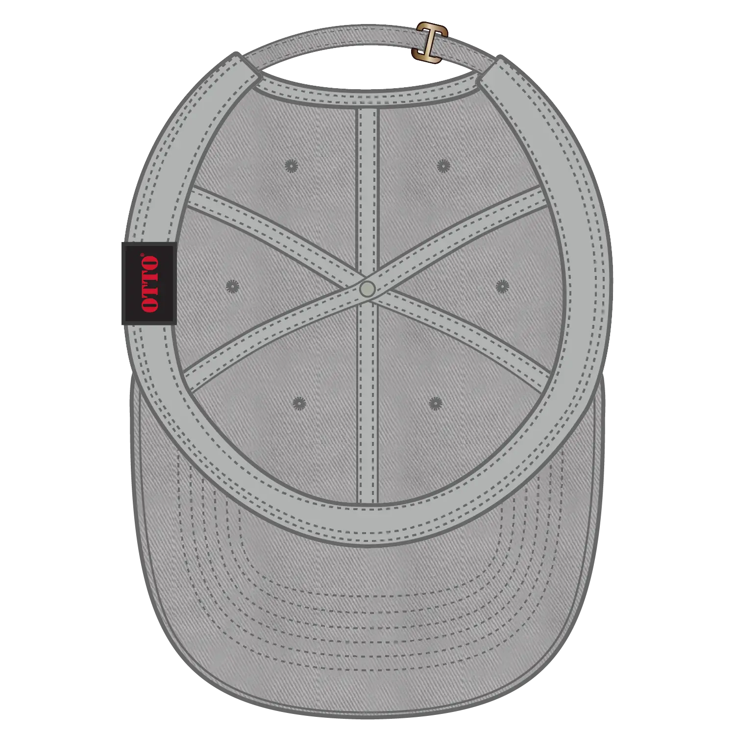 OTTO 18-772 6 Panel Low Profile Dad Cap - Gray - Gray / 6 1/2’’ - 7 5/8’’