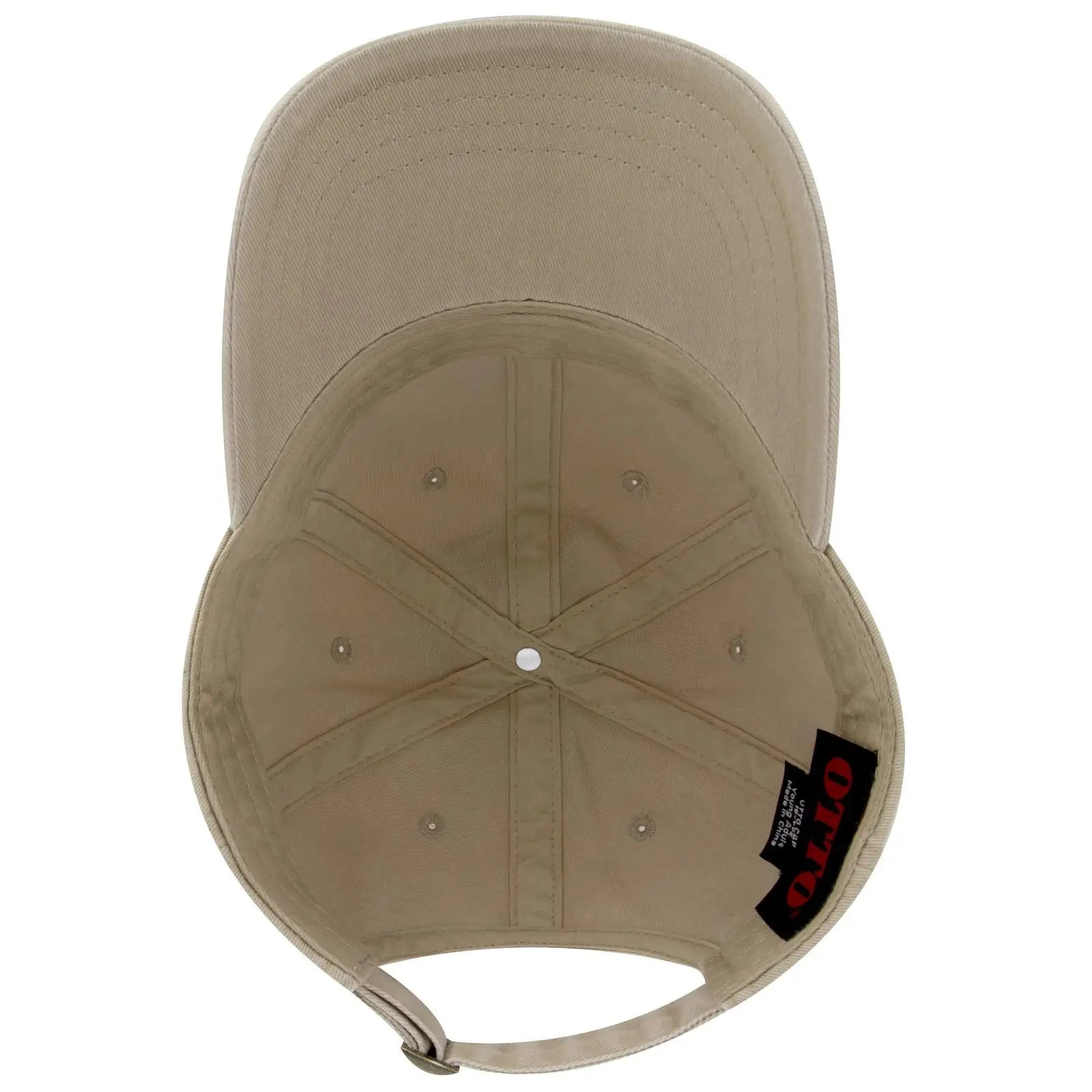 OTTO 18-772 6 Panel Low Profile Dad Cap - Khaki