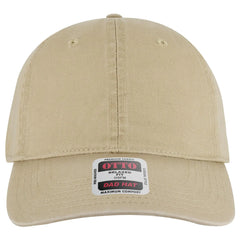 OTTO 18-772 6 Panel Low Profile Dad Cap - Khaki