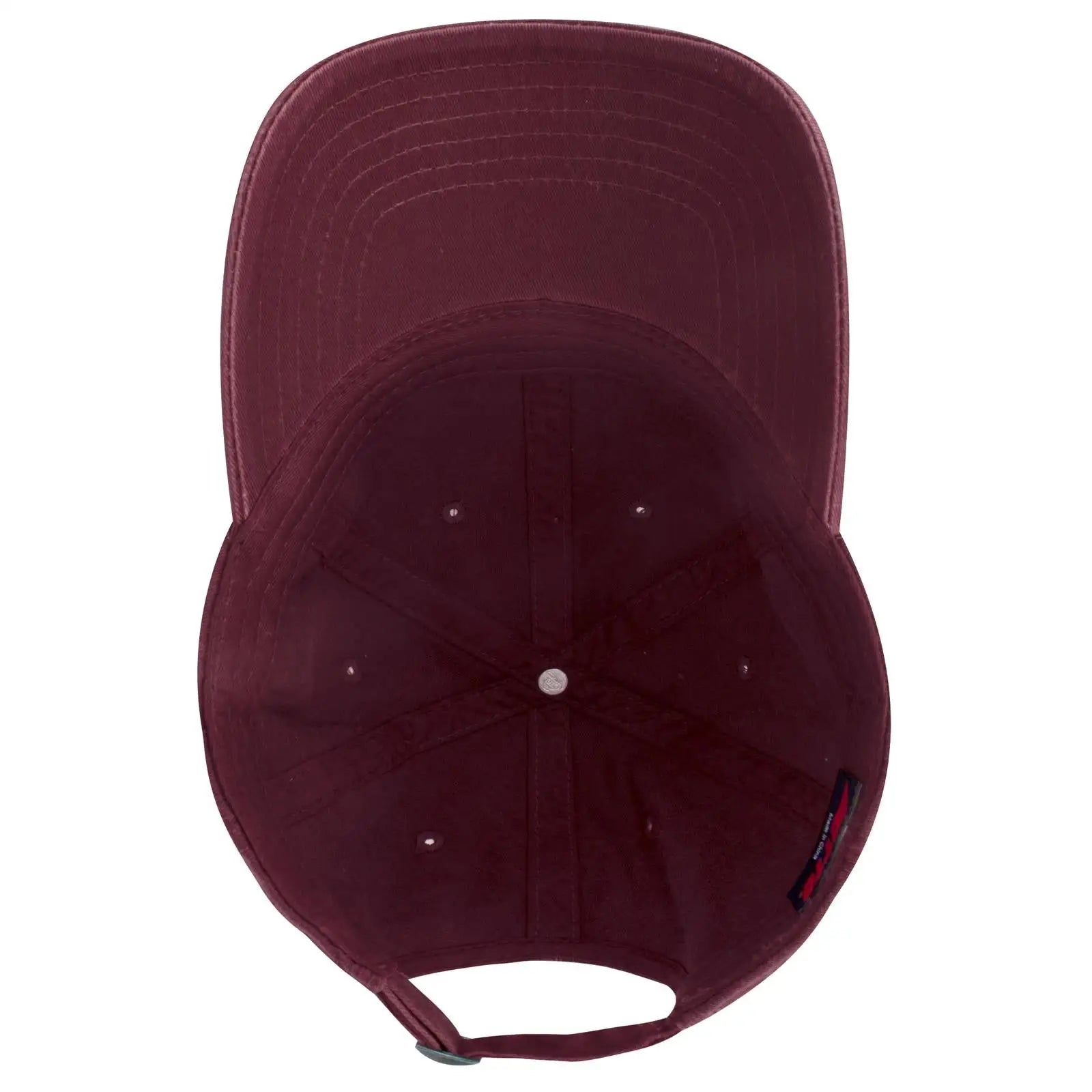 OTTO 18-772 6 Panel Low Profile Dad Cap - Maroon - Maroon / 6 1/2’’ - 7 5/8’’