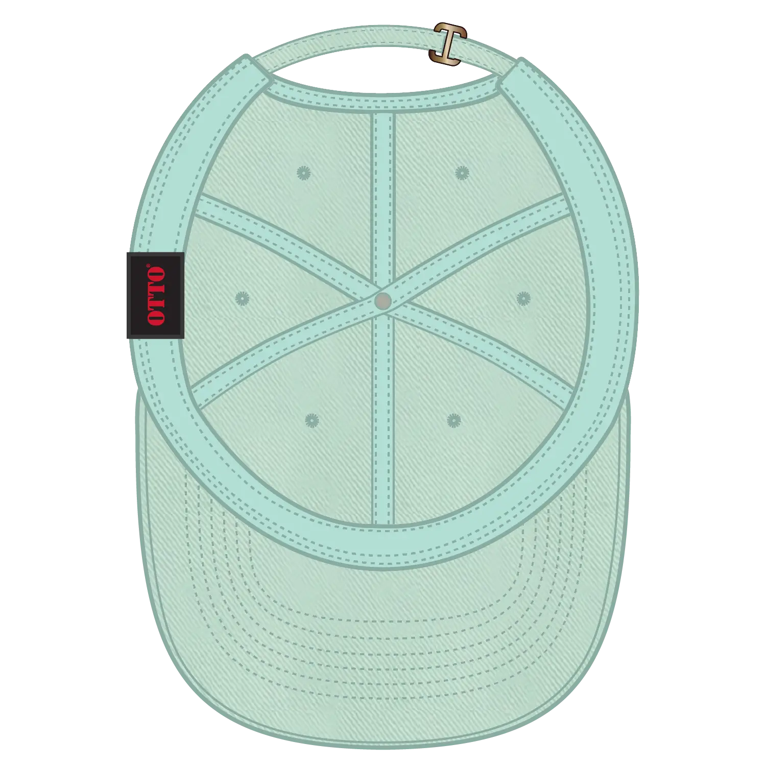 OTTO 18-772 6 Panel Low Profile Dad Cap - Mint - Mint / 6 1/2’’ - 7 5/8’’