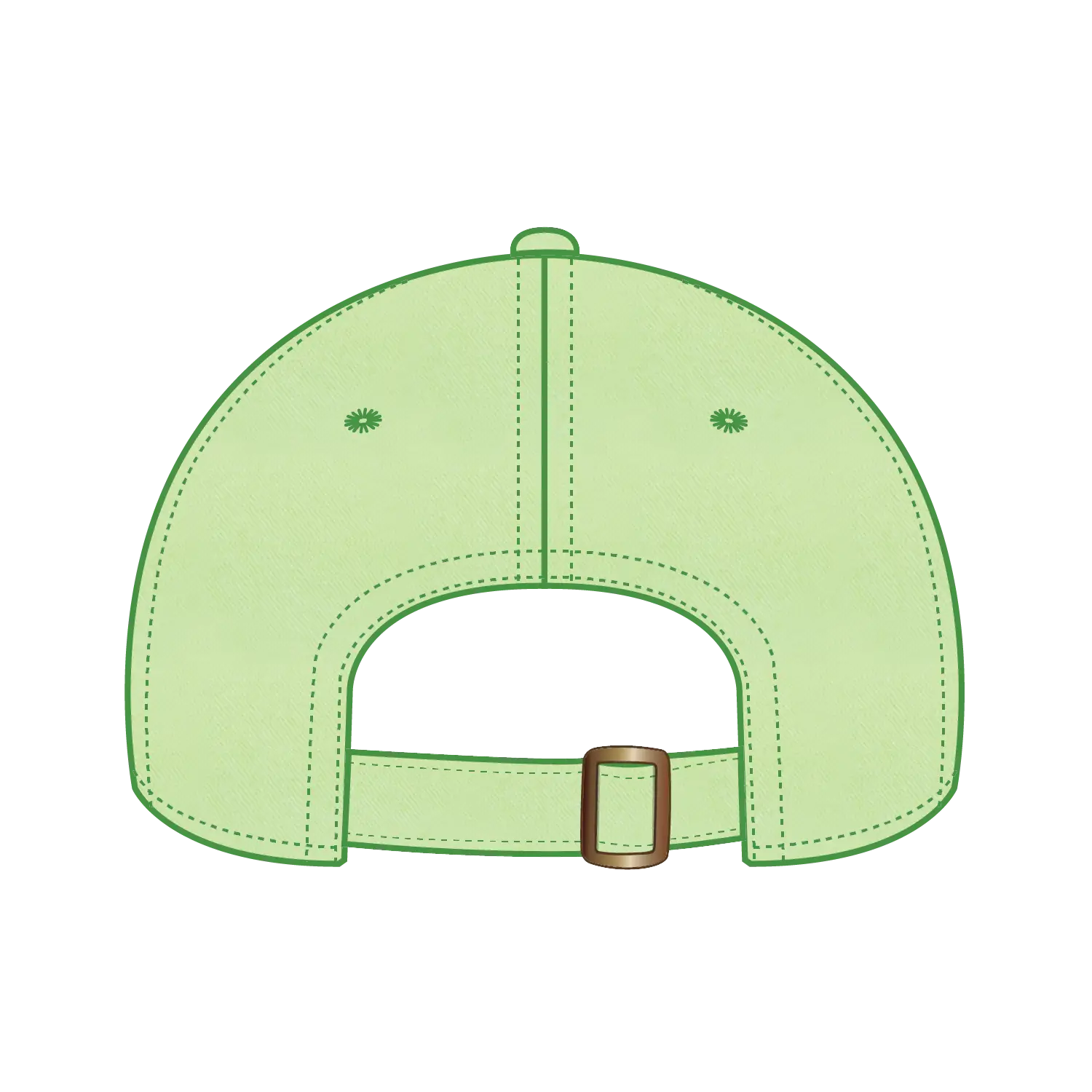 OTTO 18-772 6 Panel Low Profile Dad Cap - N. Green - N. Green / 6 1/2’’ - 7 5/8’’
