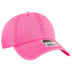 OTTO 18-772 6 Panel Low Profile Dad Cap - N. Pink - N. Pink / 6 1/2’’ - 7 5/8’’