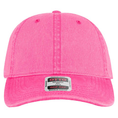OTTO 18-772 6 Panel Low Profile Dad Cap - N. Pink - N. Pink / 6 1/2’’ - 7 5/8’’