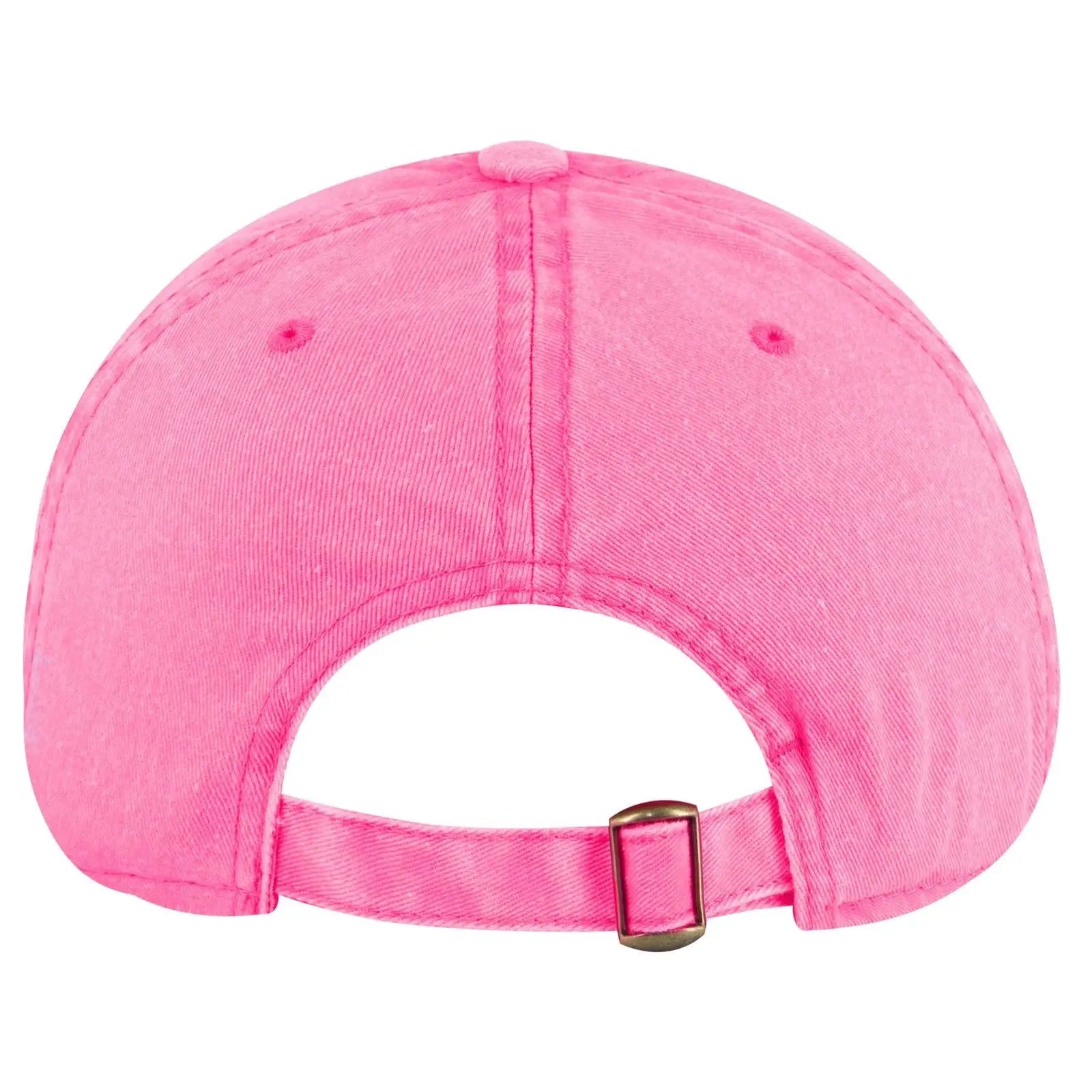 OTTO 18-772 6 Panel Low Profile Dad Cap - N. Pink - N. Pink / 6 1/2’’ - 7 5/8’’
