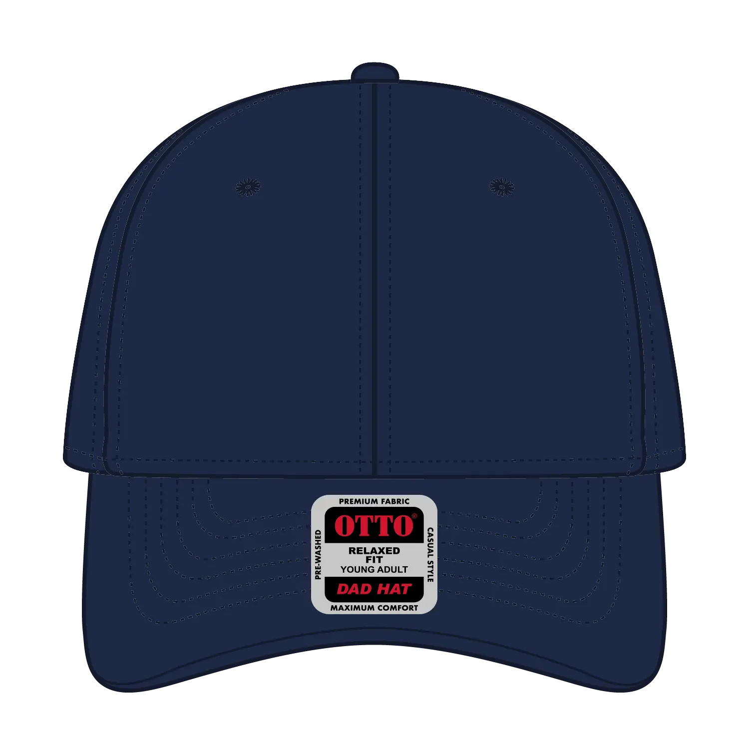 OTTO 18-772 6 Panel Low Profile Dad Cap - Navy - Navy / 6 1/2’’ - 7 5/8’’