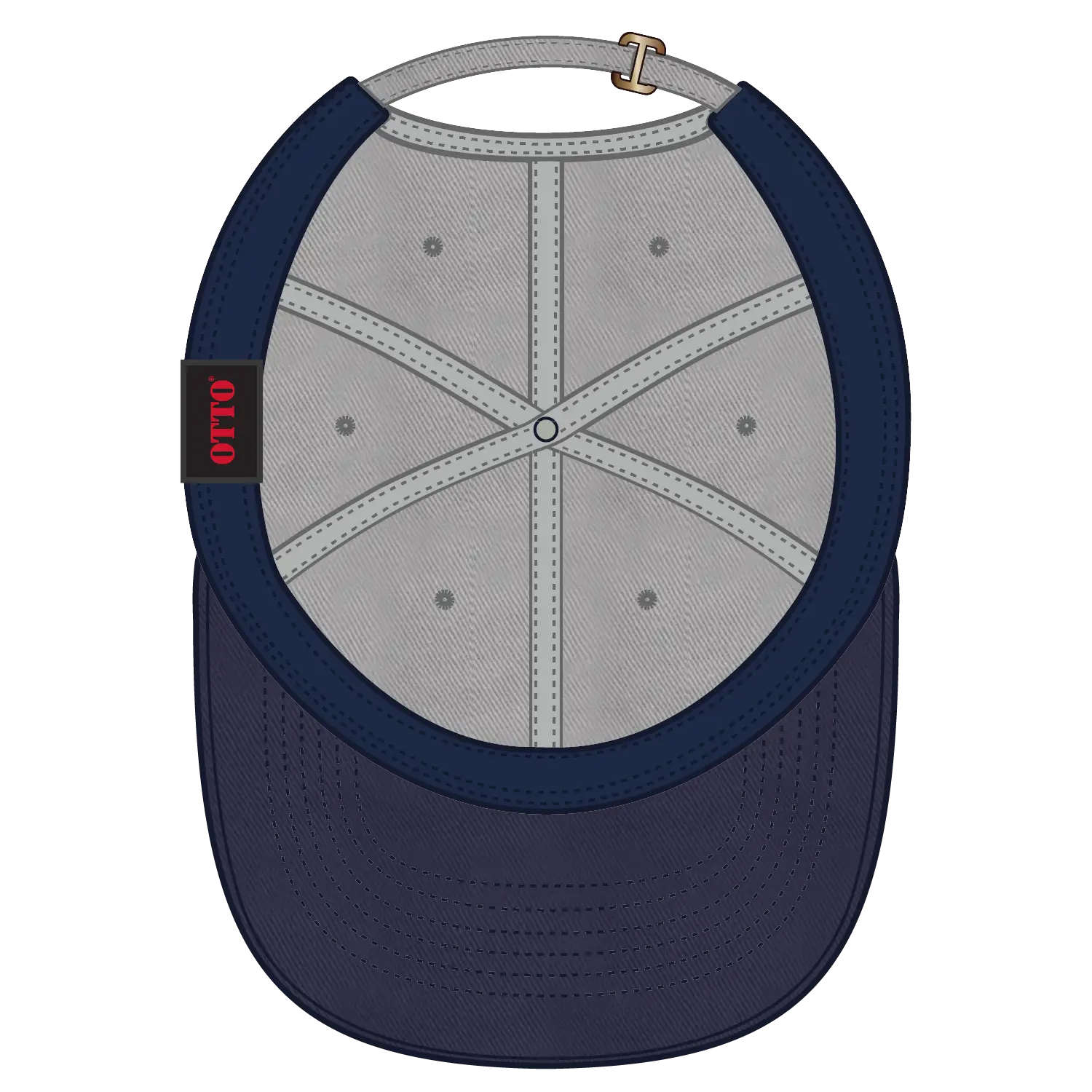 OTTO 18-772 6 Panel Low Profile Dad Cap - Nvy/Gray - Nvy/Gry / 6 1/2’’ - 7 5/8’’