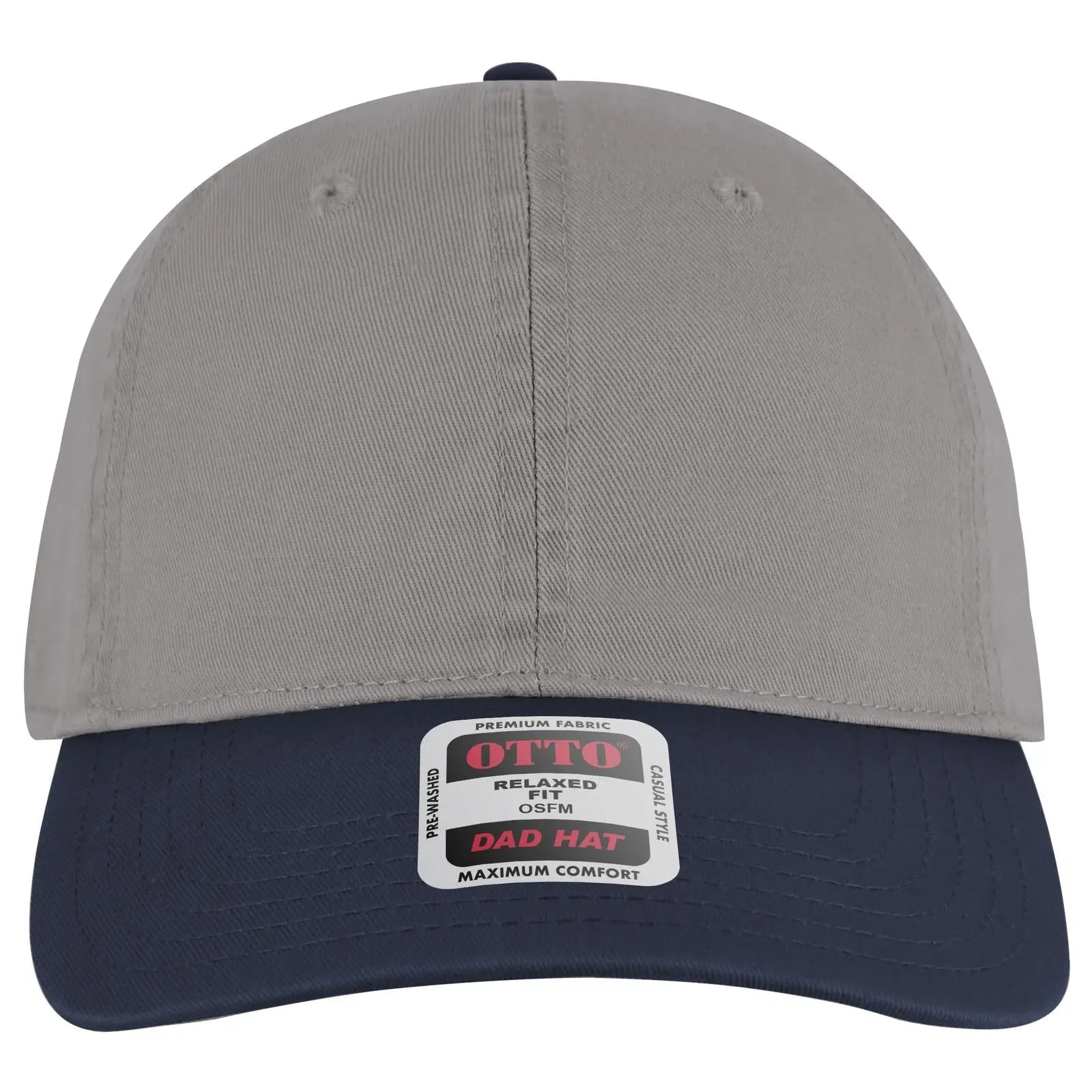 OTTO 18-772 6 Panel Low Profile Dad Cap - Nvy/Gray - Nvy/Gry / 6 1/2’’ - 7 5/8’’