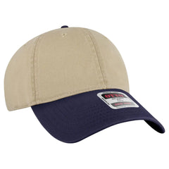OTTO 18-772 6 Panel Low Profile Dad Cap - Nvy/Kha - Nvy/Kha / 6 1/2’’ - 7 5/8’’
