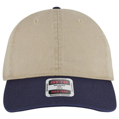 OTTO 18-772 6 Panel Low Profile Dad Cap - Nvy/Kha - Nvy/Kha / 6 1/2’’ - 7 5/8’’