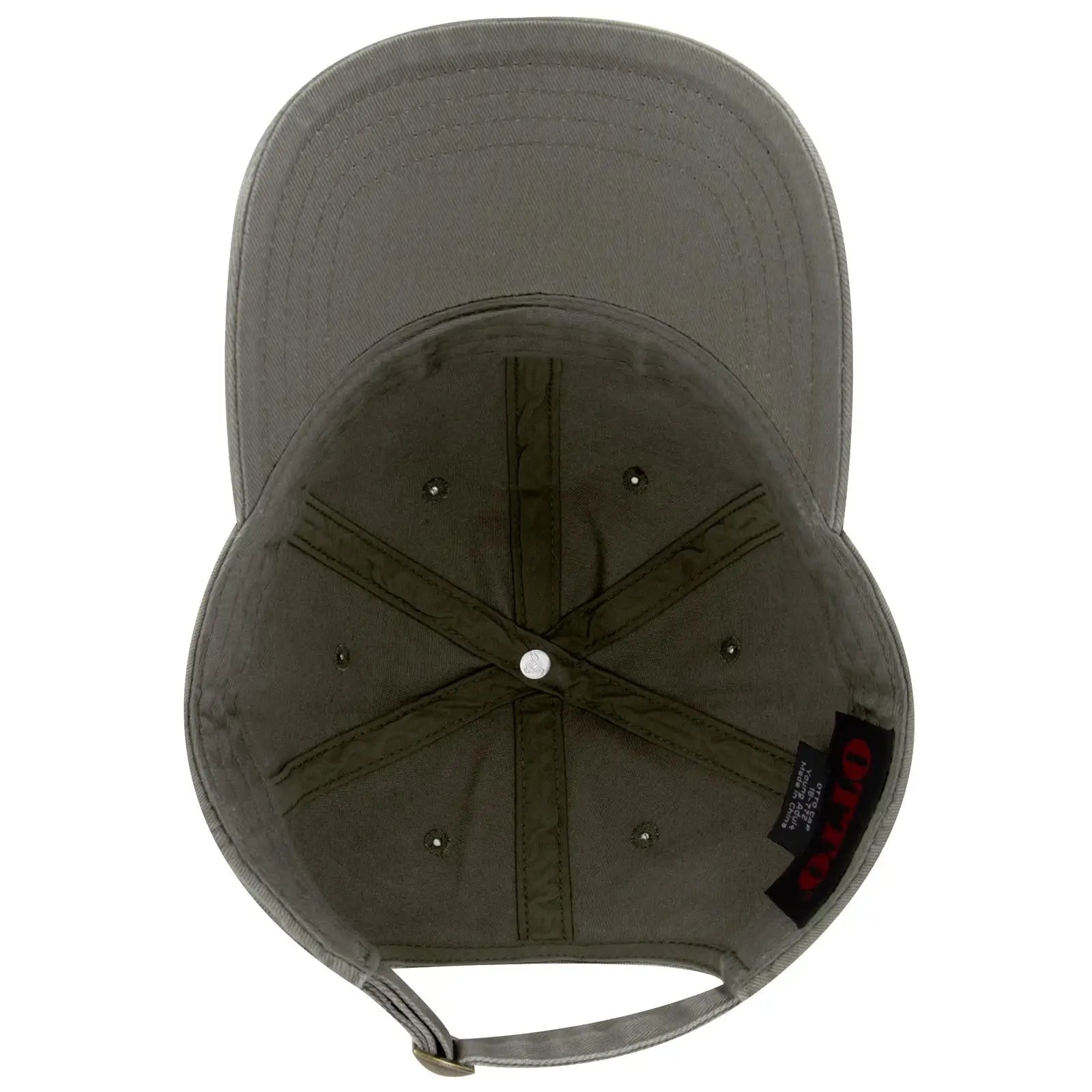 OTTO 18-772 6 Panel Low Profile Dad Cap - Ol. Green