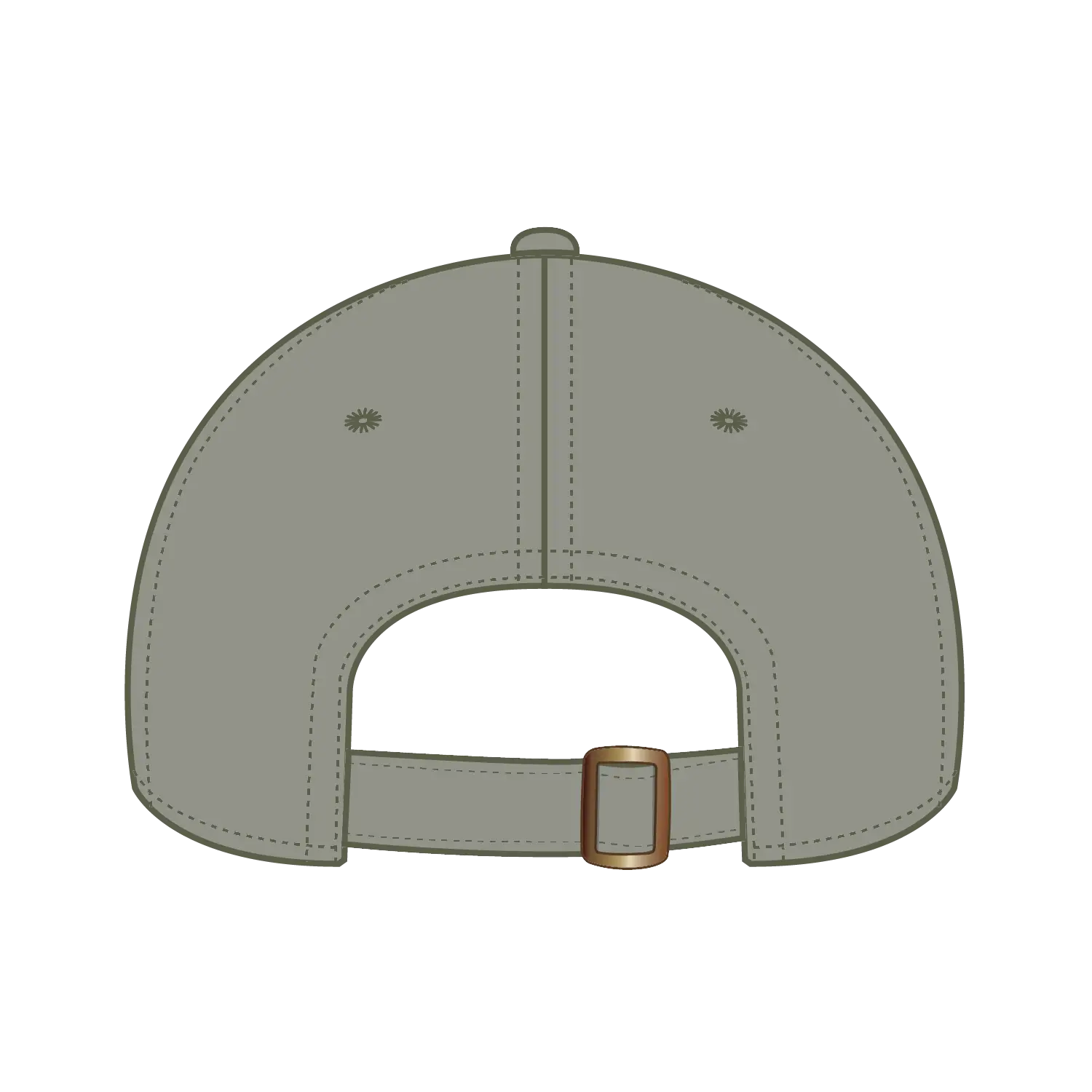 OTTO 18-772 6 Panel Low Profile Dad Cap - Ol. Green