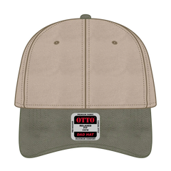 OTTO 18-772 6 Panel Low Profile Dad Cap - Ol.Grn/Kha - Ol.Grn/Kha / 6 1/2’’ - 7 5/8’’