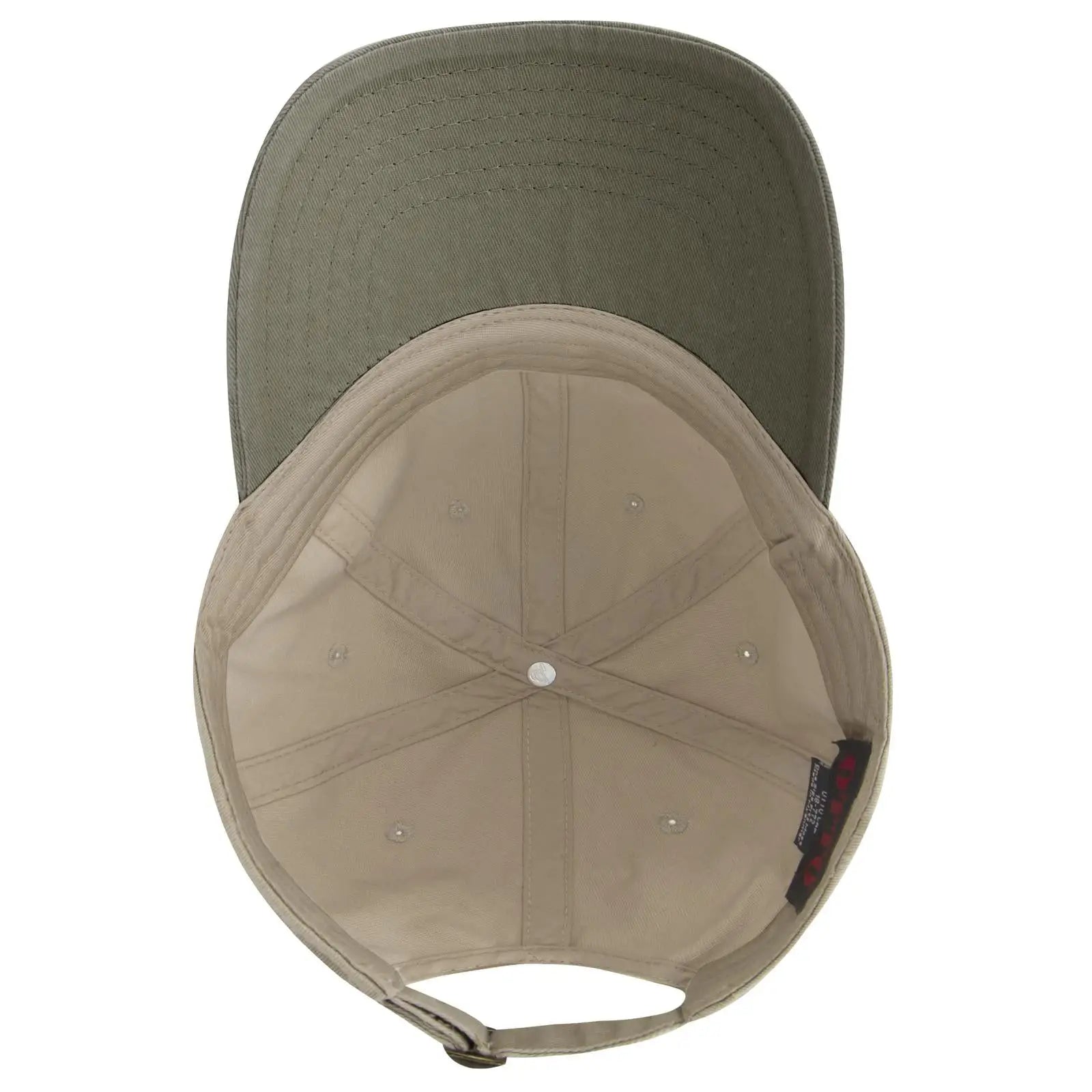 OTTO 18-772 6 Panel Low Profile Dad Cap - Ol.Grn/Kha - Ol.Grn/Kha / 6 1/2’’ - 7 5/8’’