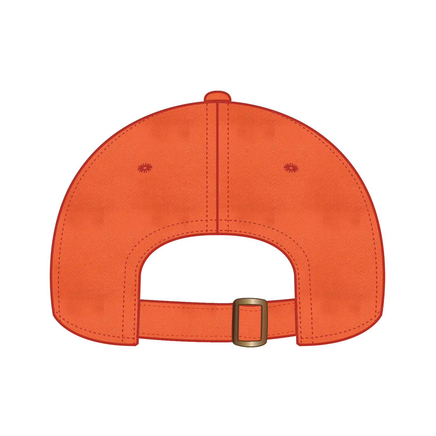 OTTO 18-772 6 Panel Low Profile Dad Cap - Orange - Orange / 6 1/2’’ - 7 5/8’’