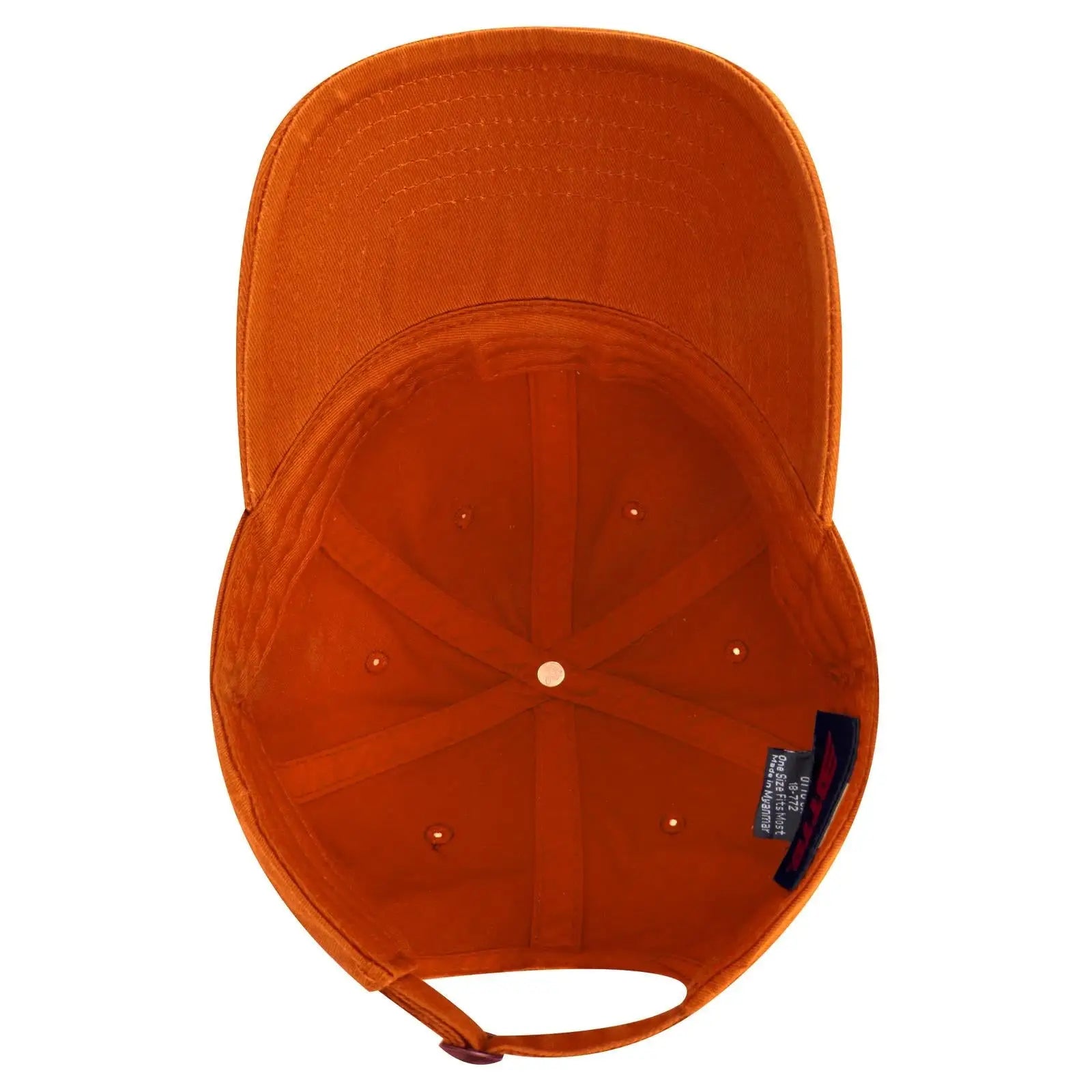 OTTO 18-772 6 Panel Low Profile Dad Cap - Orange - Orange / 6 1/2’’ - 7 5/8’’