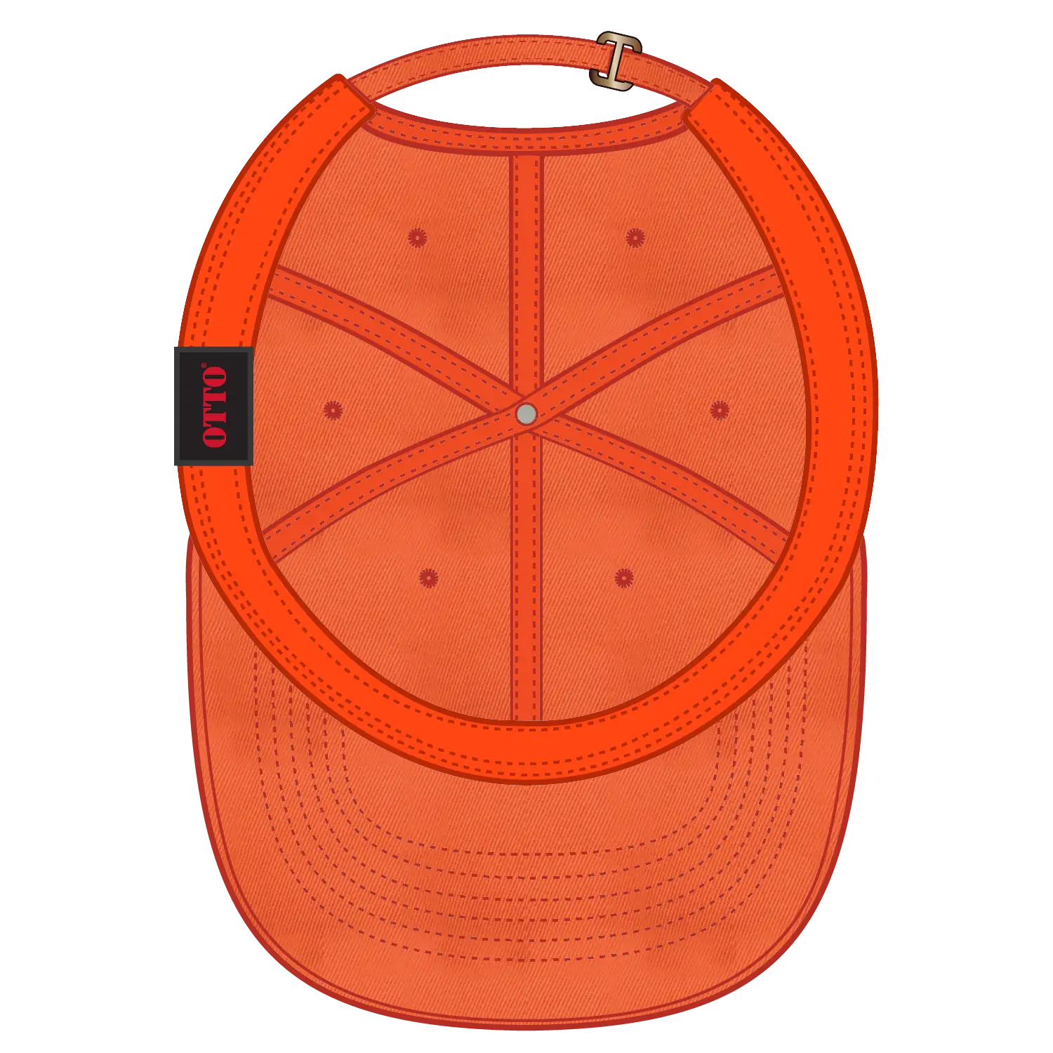 OTTO 18-772 6 Panel Low Profile Dad Cap - Orange - Orange / 6 1/2’’ - 7 5/8’’