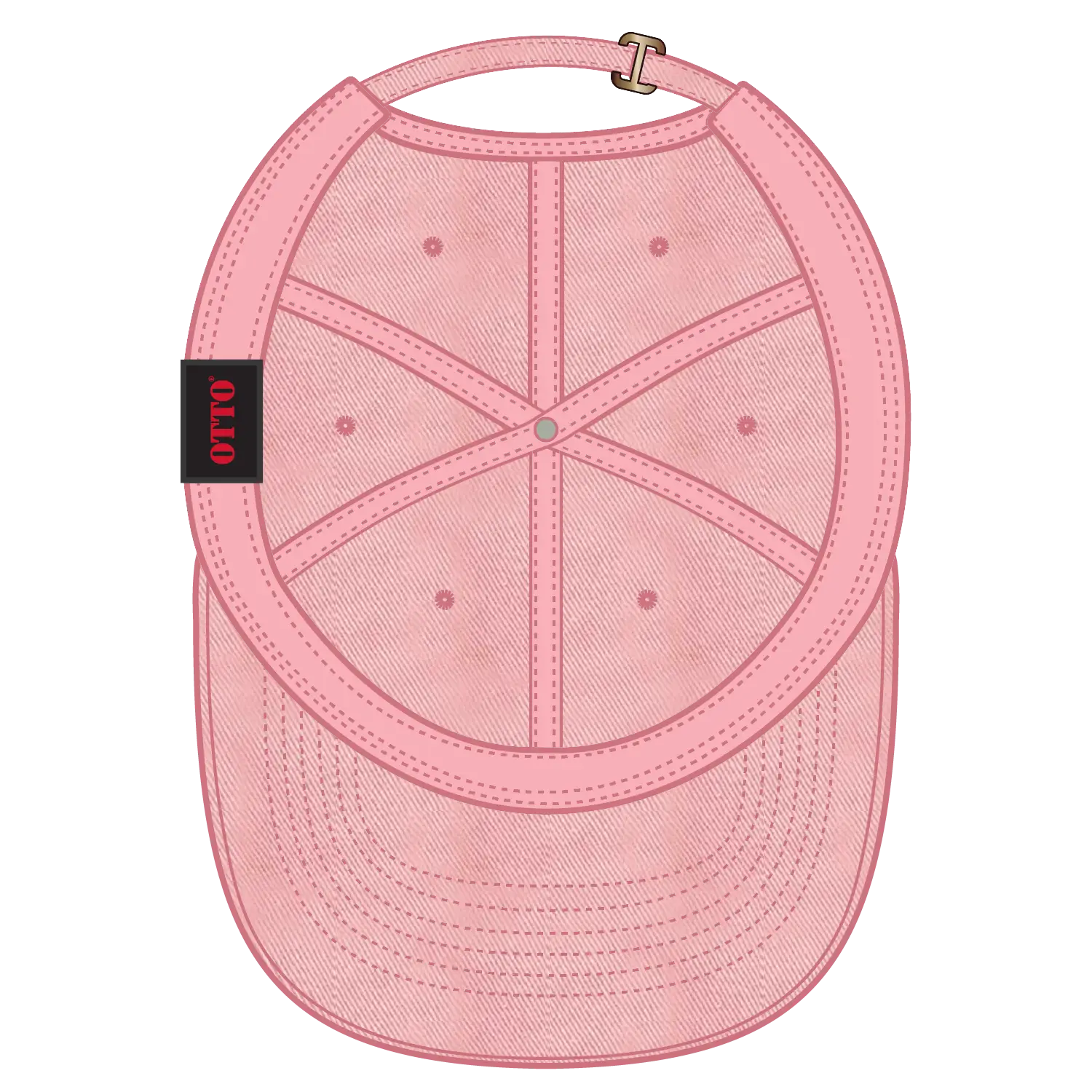 OTTO 18-772 6 Panel Low Profile Dad Cap - Pink - Pink / 6 1/2’’ - 7 5/8’’