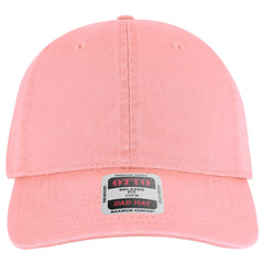OTTO 18-772 6 Panel Low Profile Dad Cap - Pink - Pink / 6 1/2’’ - 7 5/8’’