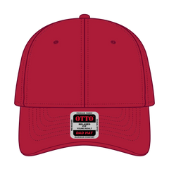 OTTO 18-772 6 Panel Low Profile Dad Cap - Red - Red / 6 1/2’’ - 7 5/8’’