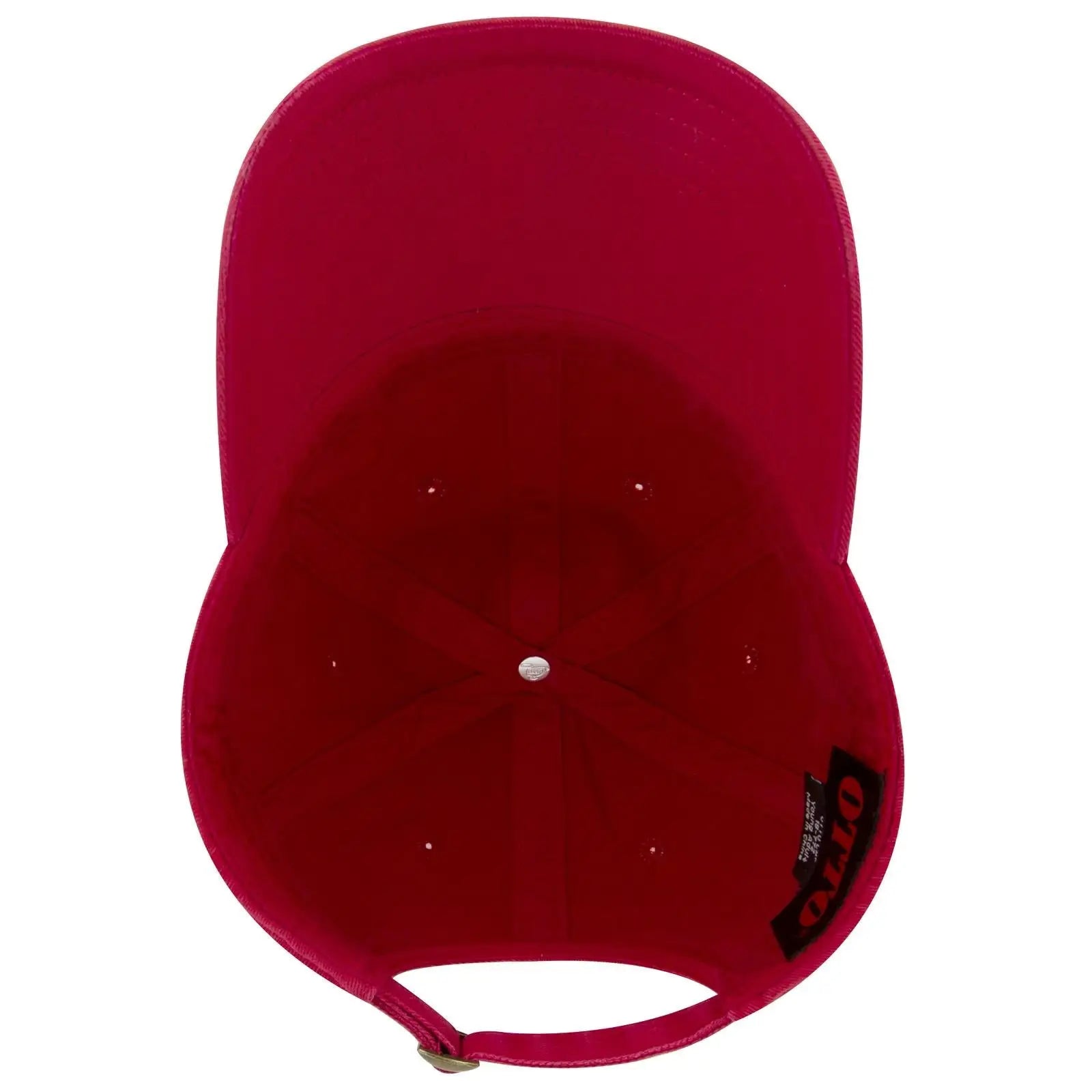 OTTO 18-772 6 Panel Low Profile Dad Cap - Red