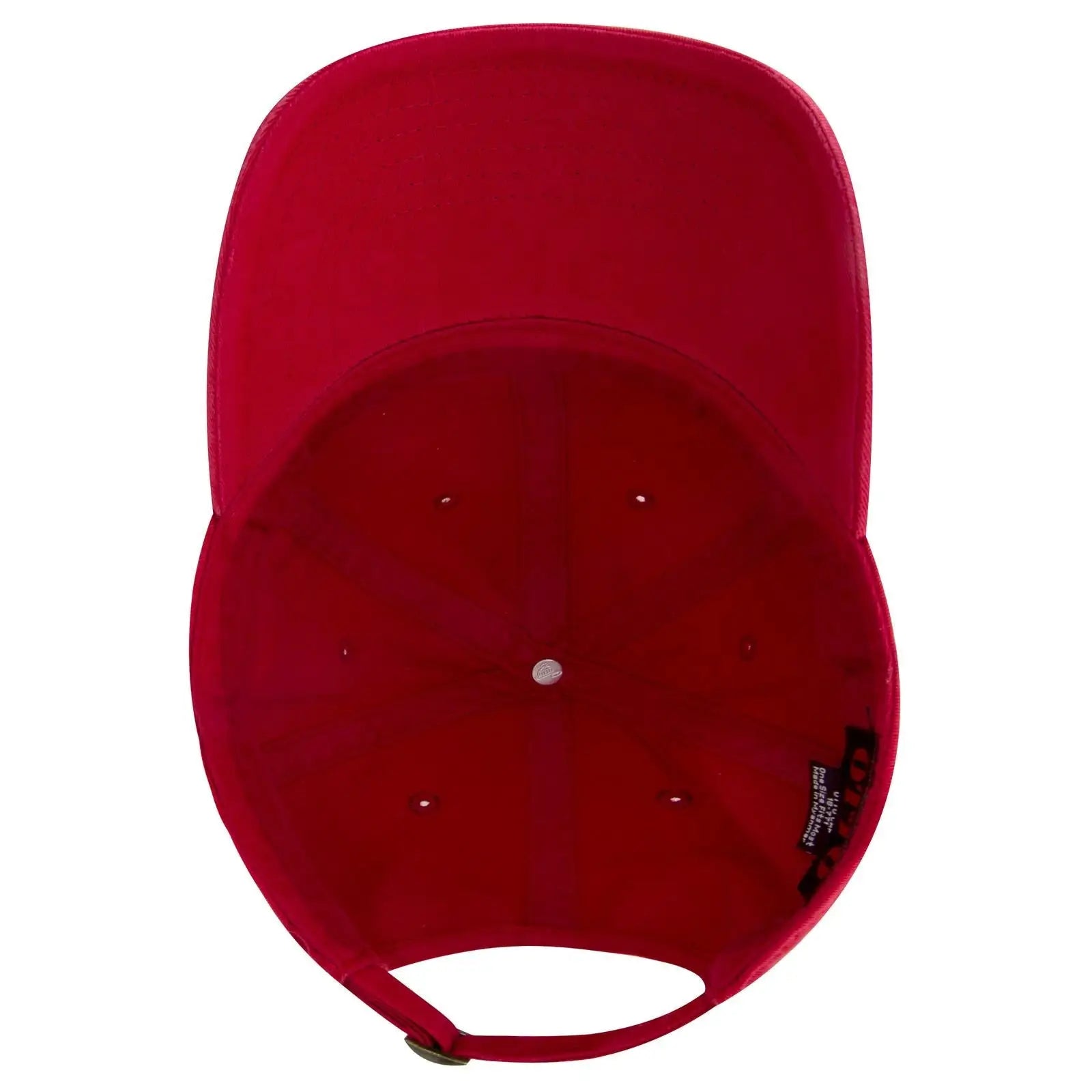 OTTO 18-772 6 Panel Low Profile Dad Cap - Red