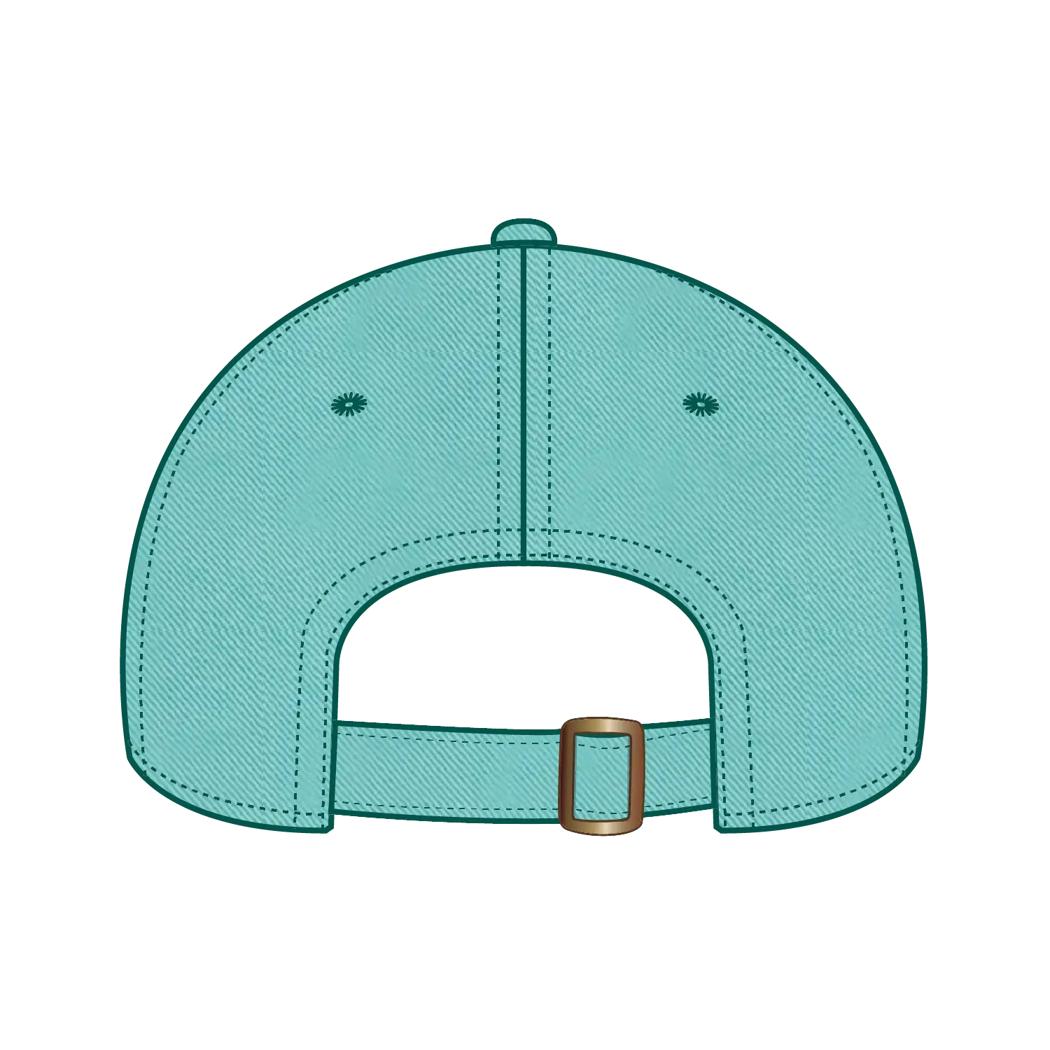 OTTO 18-772 6 Panel Low Profile Dad Cap - Turquoise - Turquoise / 6 1/2’’ - 7 5/8’’