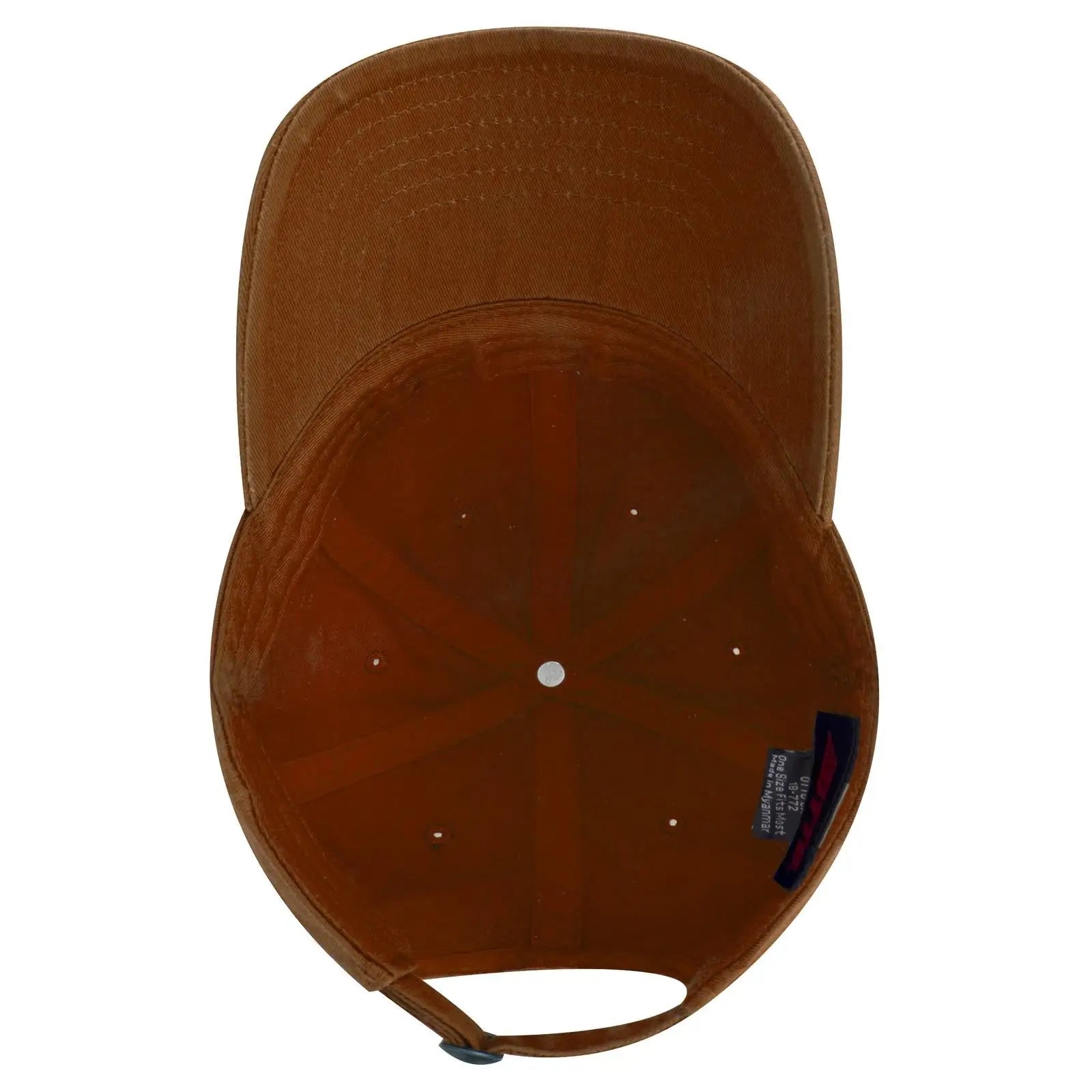 OTTO 18-772 6 Panel Low Profile Dad Cap - Tx. Orange - Tx. Orange / 6 1/2’’ - 7 5/8’’