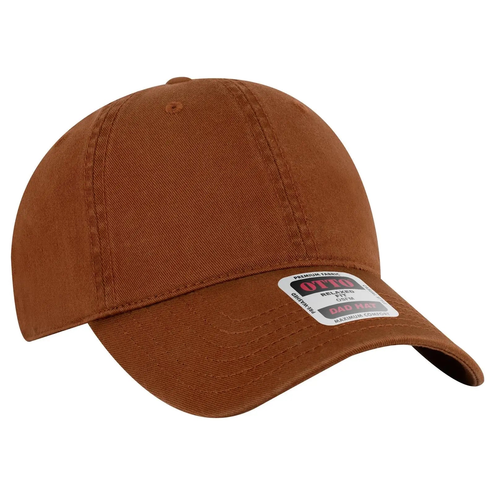 OTTO 18-772 6 Panel Low Profile Dad Cap - Tx. Orange - Tx. Orange / 6 1/2’’ - 7 5/8’’