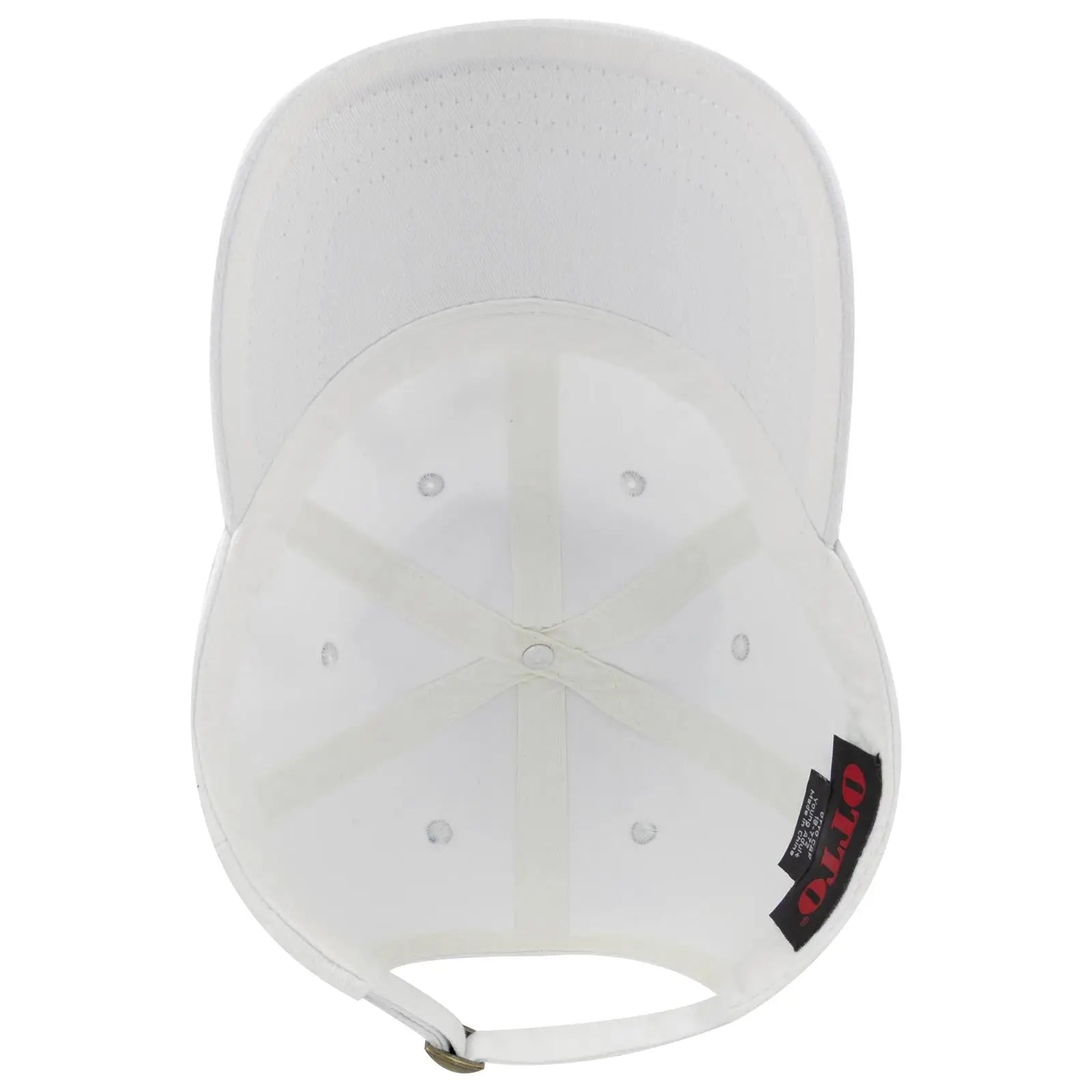 OTTO 18-772 6 Panel Low Profile Dad Cap - White