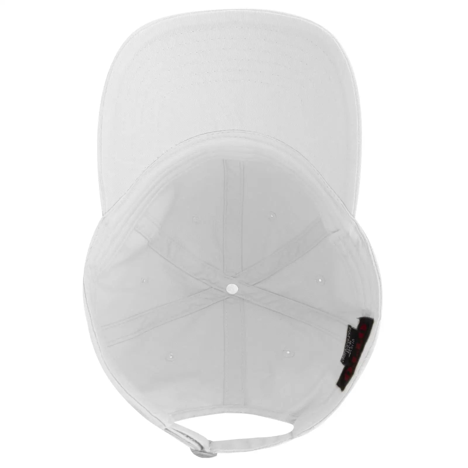 OTTO 18-772 6 Panel Low Profile Dad Cap - White