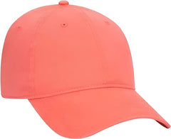 OTTO 18-772 Superior Garment Washed Cotton Twill Low Profile Pro Style Cap - Coral - Coral / One Size Fits Most