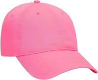 OTTO 18-772 Superior Garment Washed Cotton Twill Low Profile Pro Style Cap - Neon Pink - Pink / One Size Fits Most