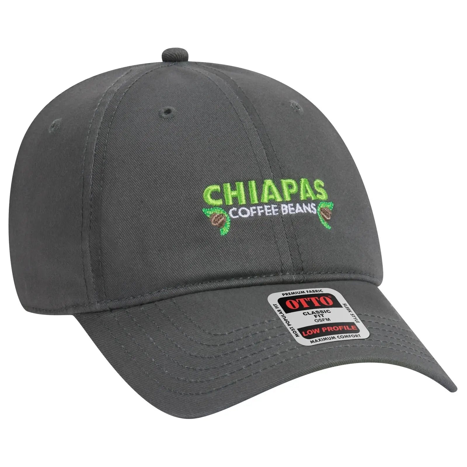 OTTO 18-864 6 Panel Low Profile Baseball Cap - Char. Gray - Char. Gray / 6 1/2’’ - 7 5/8’’