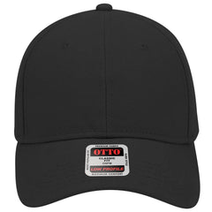 OTTO 19-004 6 Panel Low Profile Baseball Cap - Black - Black / 6 1/2’’ - 7 5/8’’