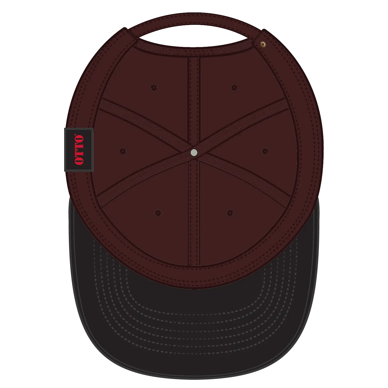 OTTO 19-004 6 Panel Low Profile Baseball Cap - Brown - Brown / 6 1/2’’ - 7 5/8’’