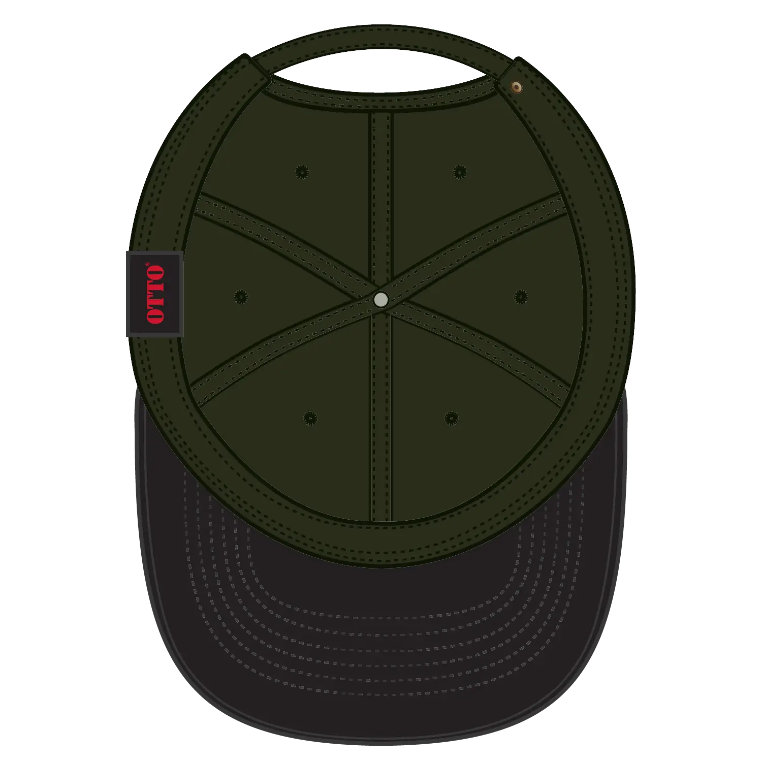 OTTO 19-004 6 Panel Low Profile Baseball Cap - Dk Ol Grn - Dk Ol Grn / 6 1/2’’ - 7 5/8’’