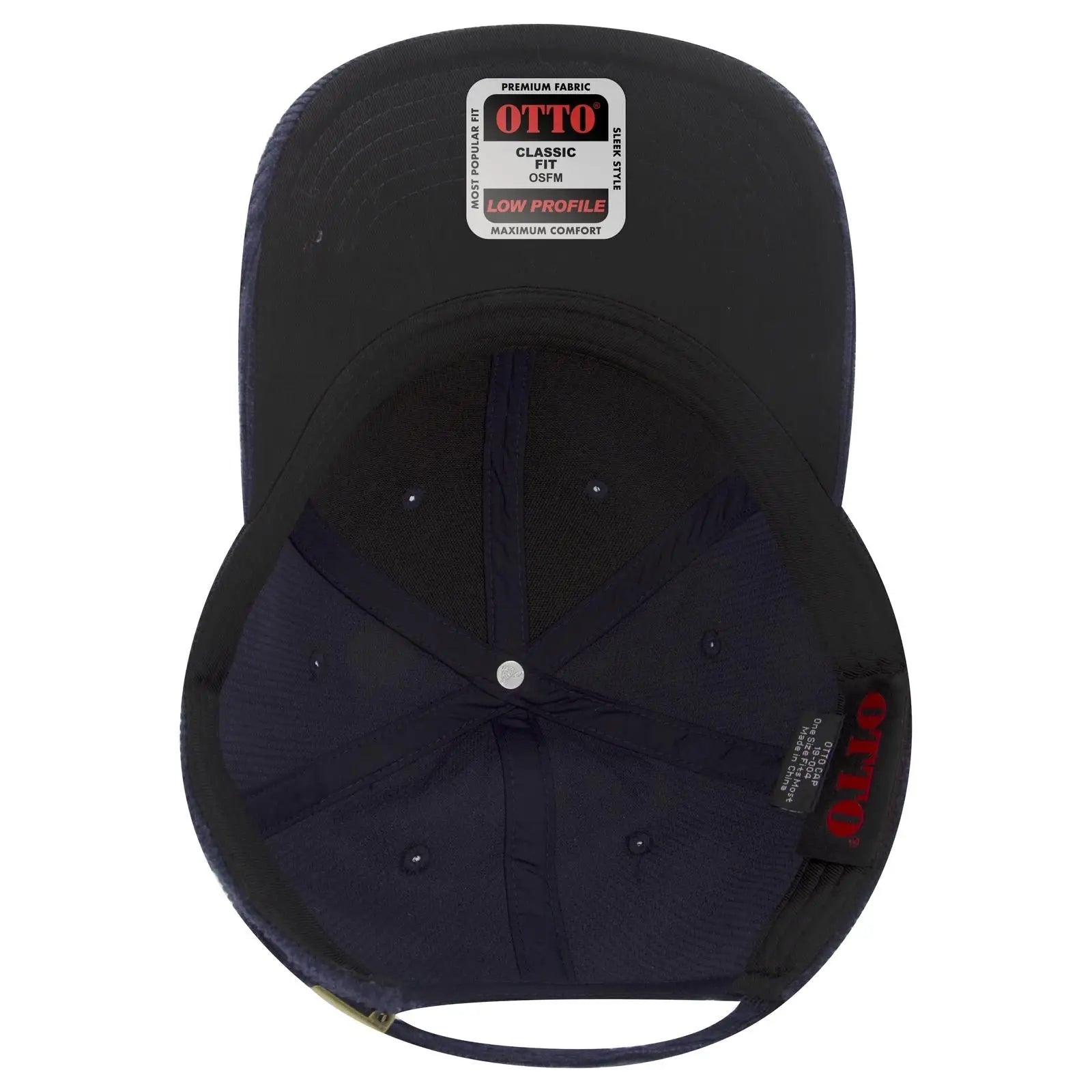 OTTO 19-004 6 Panel Low Profile Baseball Cap - Nv Blu - Nv Blu / 6 1/2’’ - 7 5/8’’