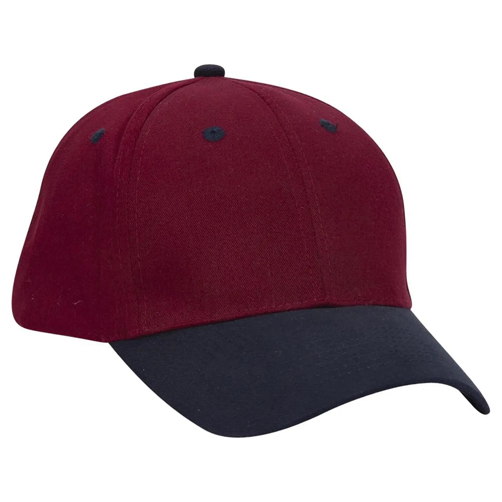 OTTO 19-013 6 Panel Low Profile Baseball Cap - Nvy/Burg.Marn - Nvy/Burg.Marn / 6 1/2’’ - 7 5/8’’