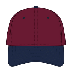 OTTO 19-013 6 Panel Low Profile Baseball Cap - Nvy/Burg.Marn - Nvy/Burg.Marn / 6 1/2’’ - 7 5/8’’