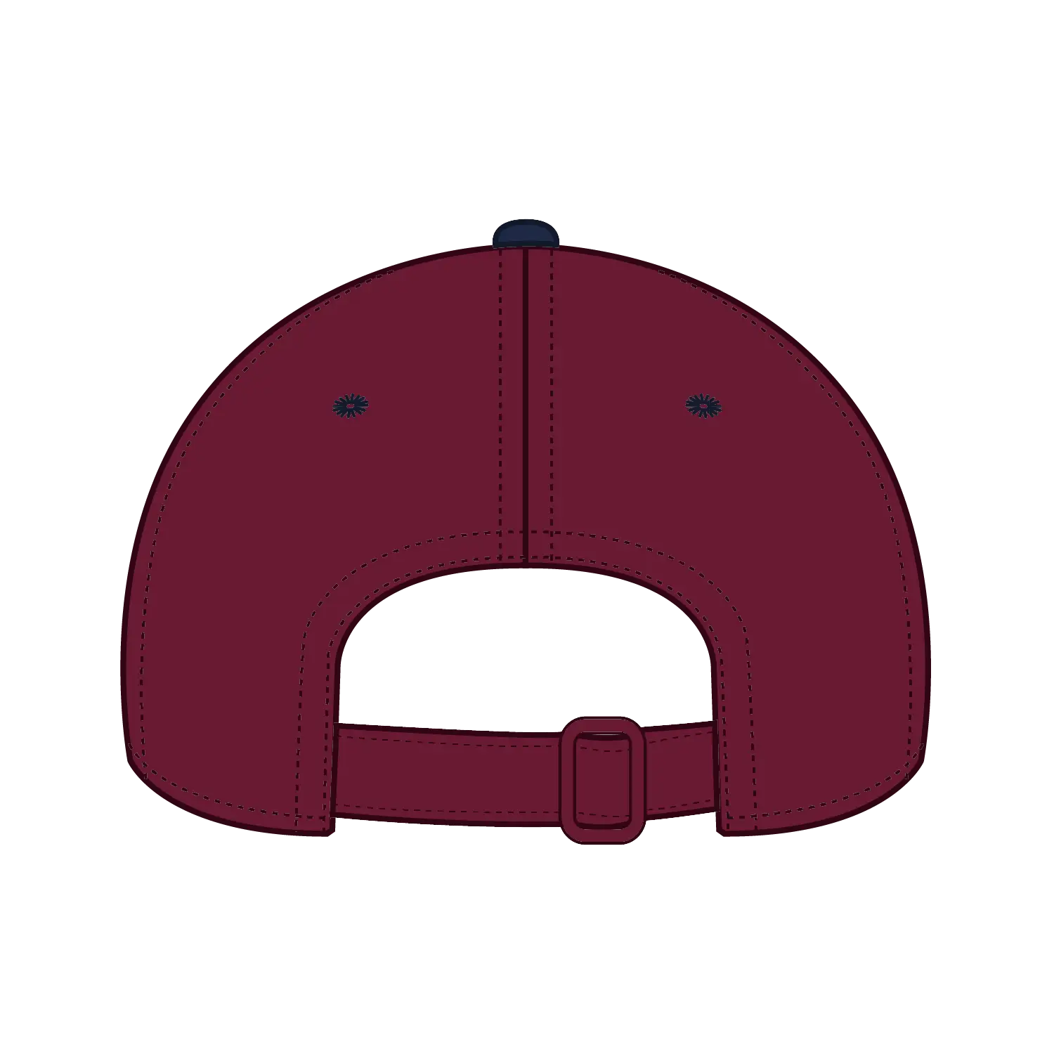 OTTO 19-013 6 Panel Low Profile Baseball Cap - Nvy/Burg.Marn - Nvy/Burg.Marn / 6 1/2’’ - 7 5/8’’