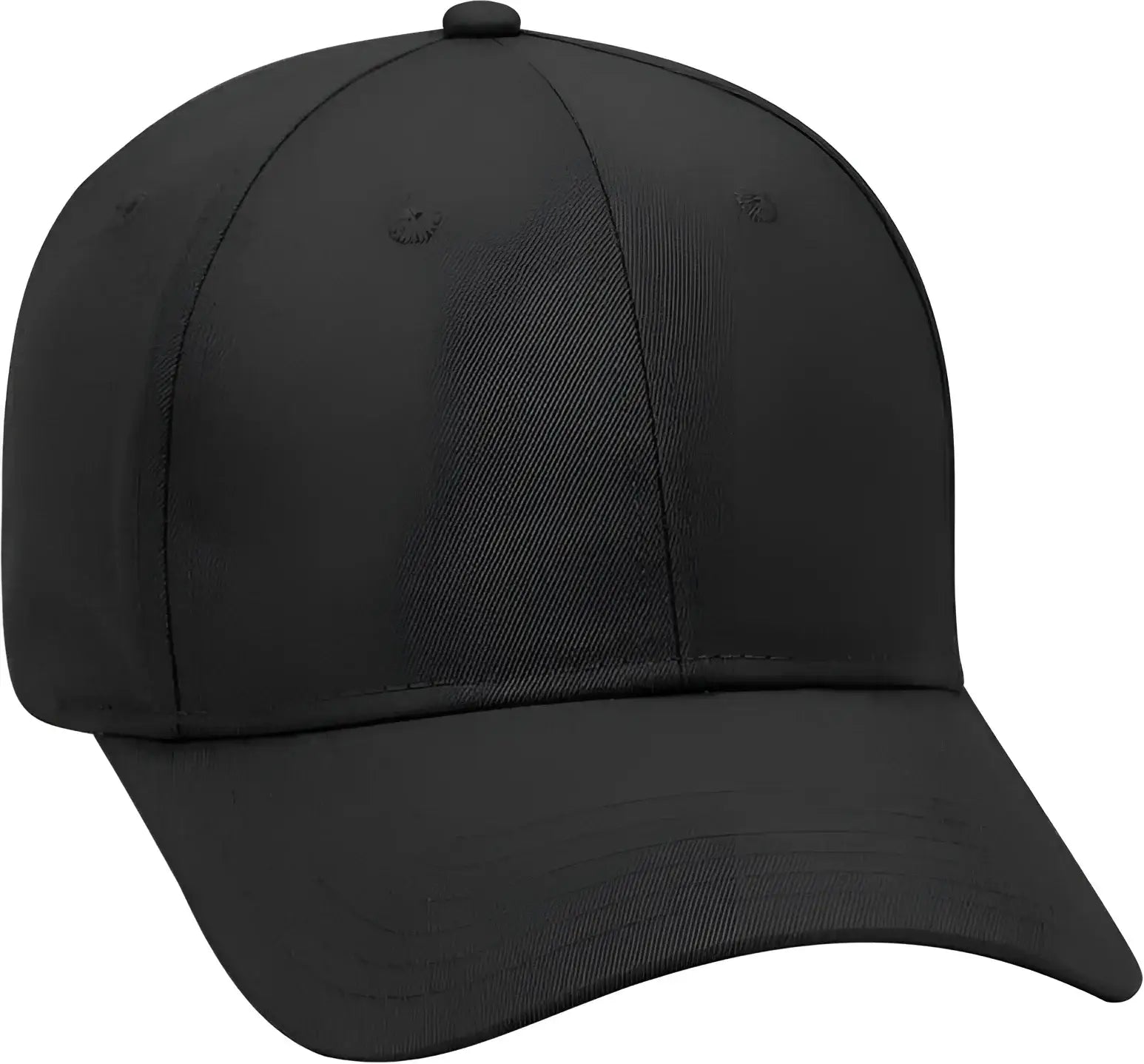OTTO 19-028 Brushed Cotton Twill Low Profile Pro Style Structured Firm Front Panel Cap - Black - Black / One Size Fits