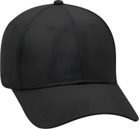 OTTO 19-028 Brushed Cotton Twill Low Profile Pro Style Structured Firm Front Panel Cap - Black - Black / One Size Fits