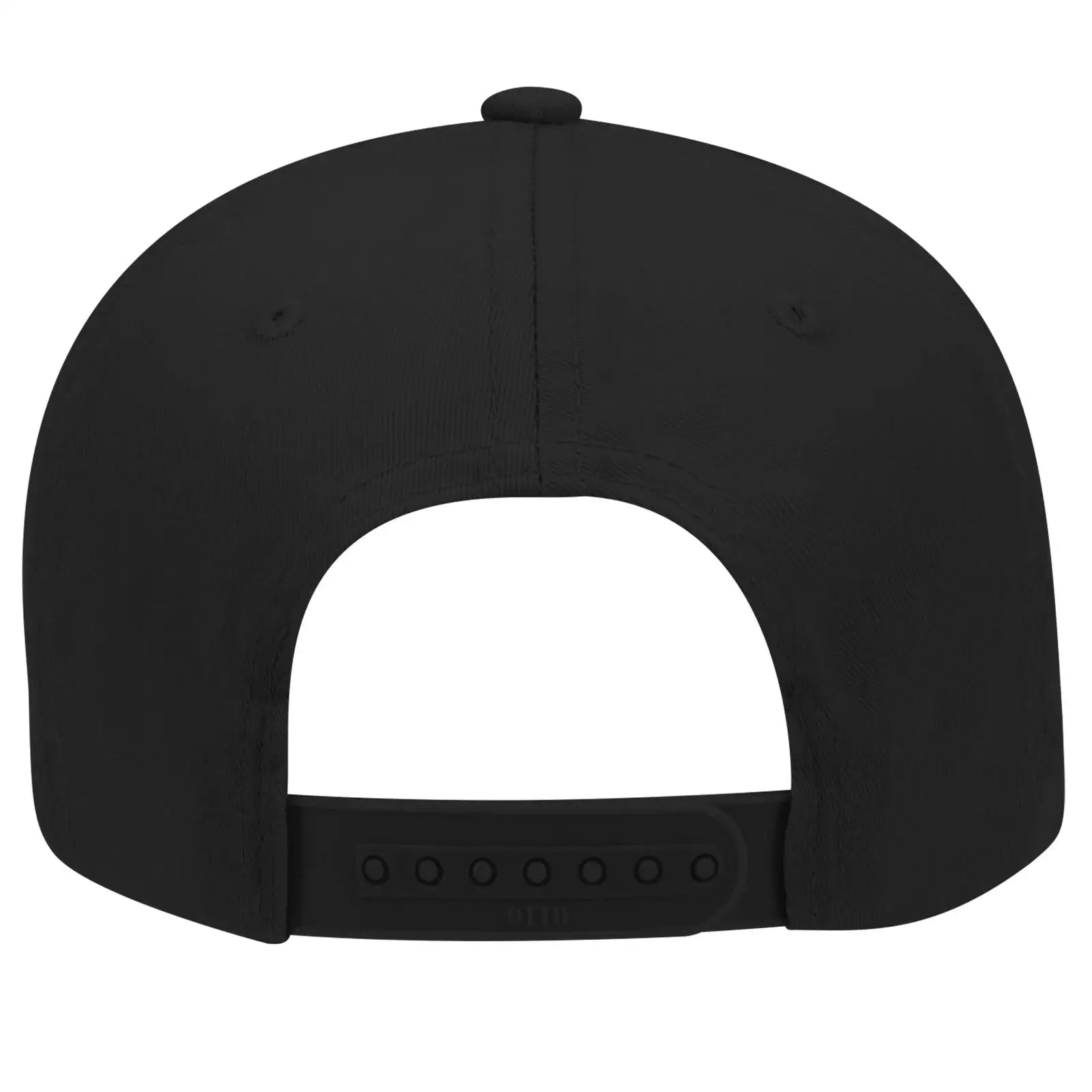 OTTO 19-061 6 Panel Low Profile Baseball Cap - Black - Black / 6 1/2’’ - 7 5/8’’