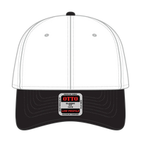 OTTO 19-061 6 Panel Low Profile Baseball Cap - Blk/Wht - Blk/Wht / 6 1/2’’ - 7 5/8’’