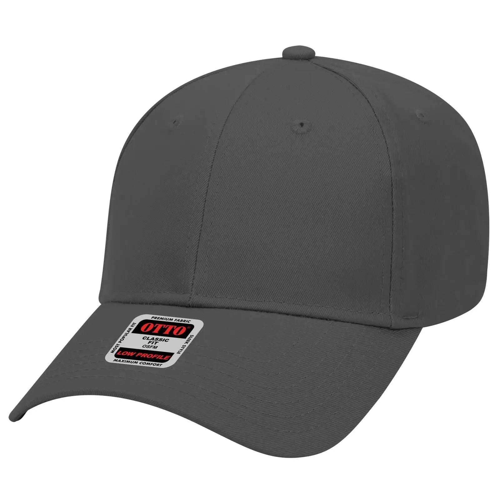 OTTO 19-061 6 Panel Low Profile Baseball Cap - Char. Gray - Char. Gray / 6 1/2’’ - 7 5/8’’