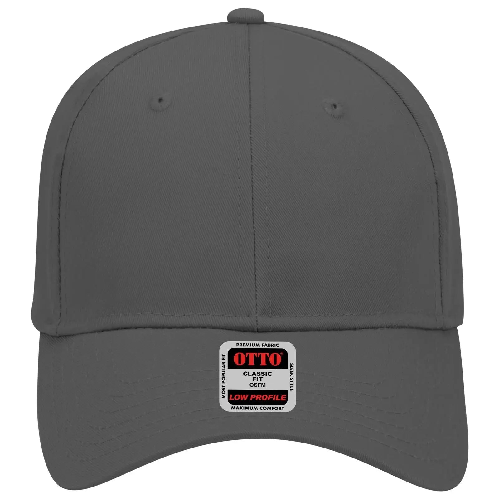 OTTO 19-061 6 Panel Low Profile Baseball Cap - Char. Gray - Char. Gray / 6 1/2’’ - 7 5/8’’