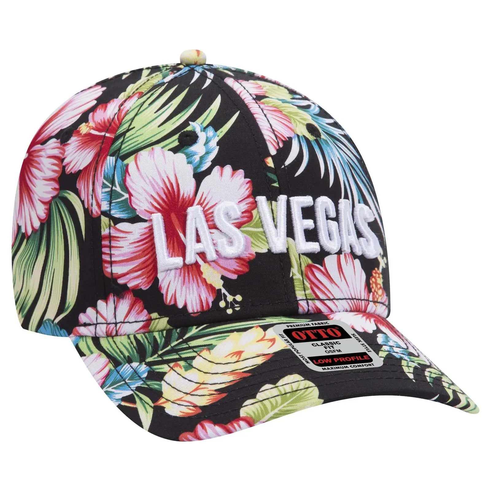 OTTO 19-061 6 Panel Low Profile Baseball Cap - Design001 - Design001 / 6 1/2’’ - 7 5/8’’