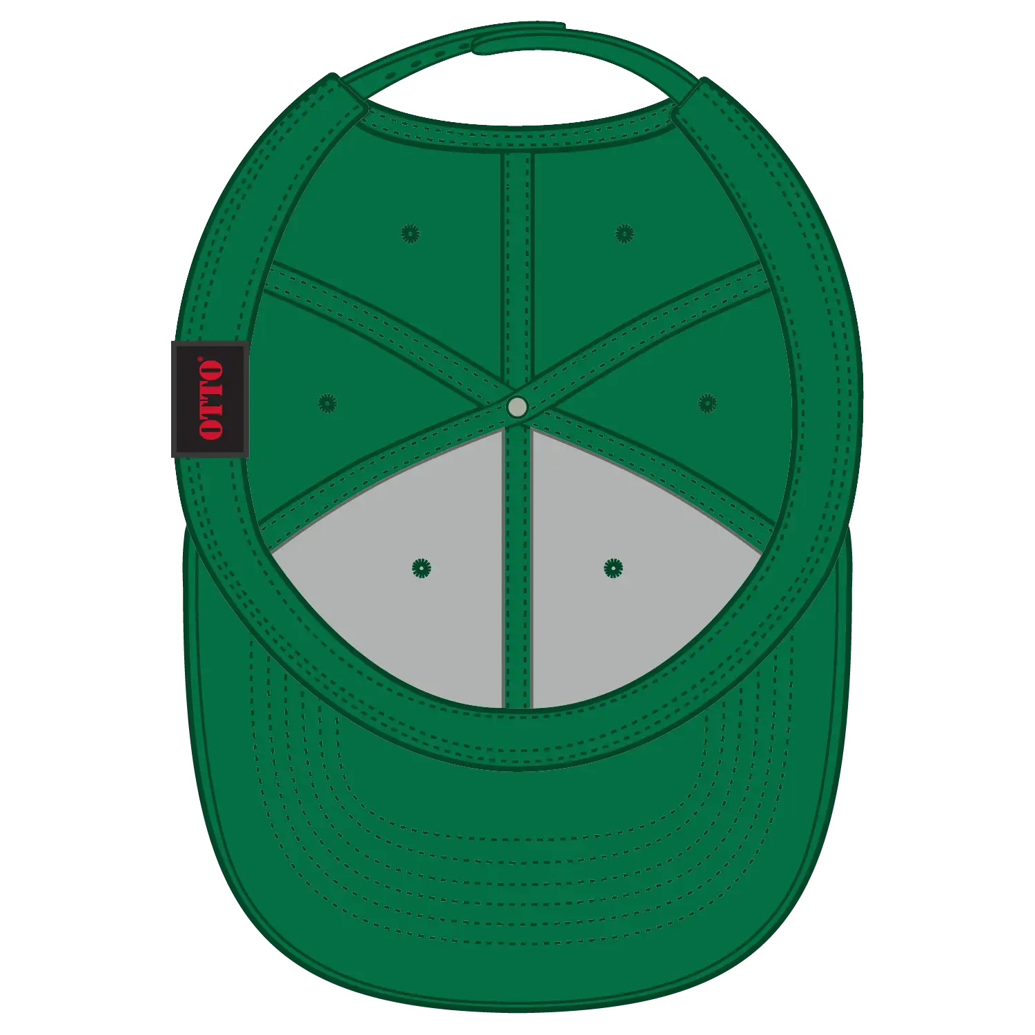 OTTO 19-061 6 Panel Low Profile Baseball Cap - Kelly - Kelly / 6 1/2’’ - 7 5/8’’